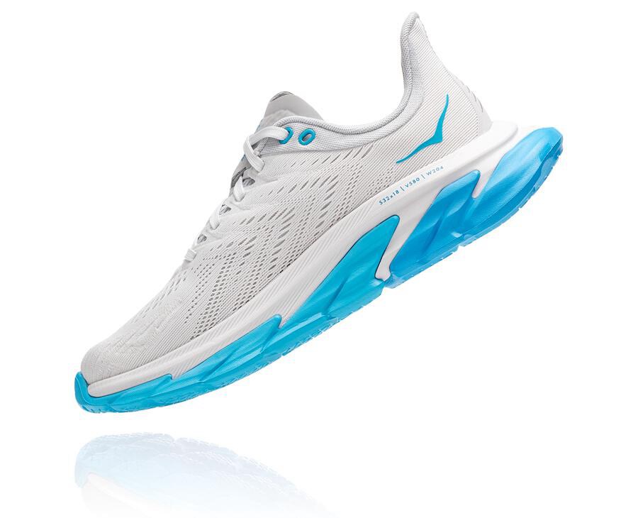 Tenis Hoka One One Feminino Branco/Azuis - Clifton Edge - 865-KWIXZP